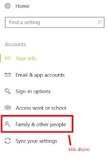 menambahkan user account di wondows 10
