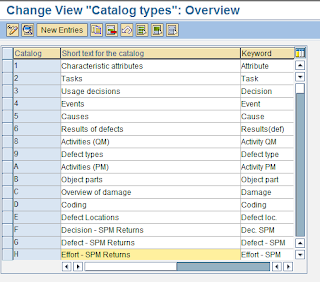 SAP PM Catalog Types