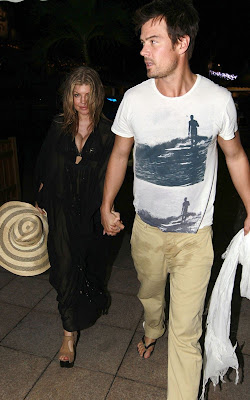Fergie and Josh Duhamel out in St Barts
