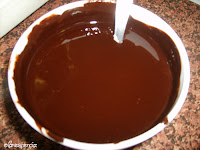 chocolate derretido con mantequilla