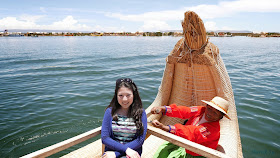 Totora Reed Boat, Uros Islands, Lake Titicaca, Peru