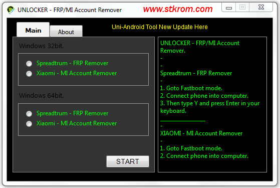 Spreadtrum FRP Unlocker , Xiaomi MI Account Unlocker