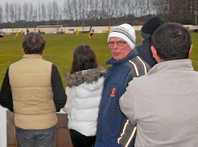 Picture: Brigg Town FC supporter Johnny North watching the Boxing Day 2012 match at The Hawthorns against Kings Lynn at The Hawthorns - see Nigel Fisher's Brigg Blog