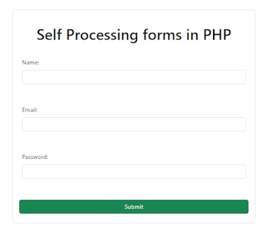 self-processing forms in PHP PDO