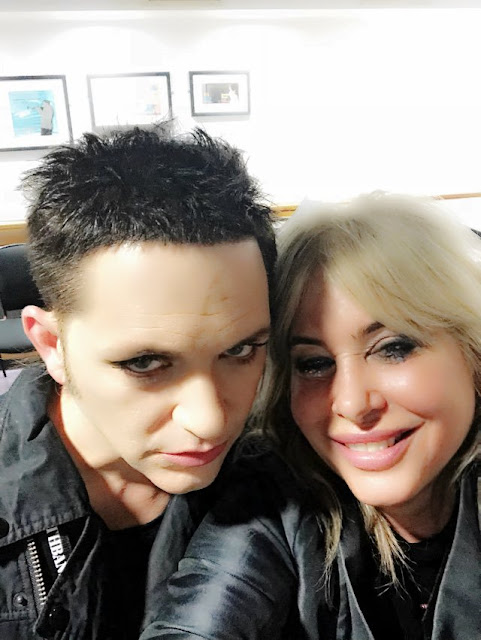 Brian Molko & Brix backstage at Meltdown - selfie by Brix