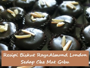 Resipi Biskut Raya Almond London Sedap Che Mat Gebu