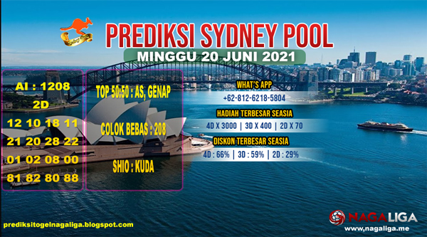 PREDIKSI SYDNEY  MINGGU 20 JUNI 2021