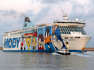 Ferry Moby Wonder, IMO 9214367, port of Livorno