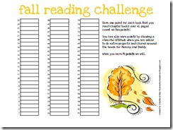 fall reading Chart