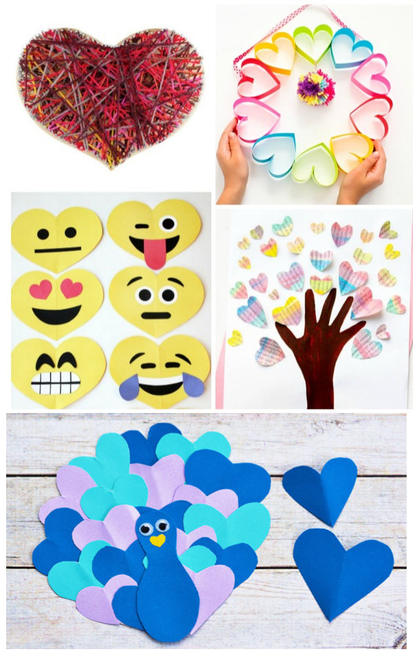 30+ HEART CRAFTS FOR KIDS- such cute ideas!!  #heartcrafts #heartartforkids #heartactivities #valentinesday #growingajeweledrose