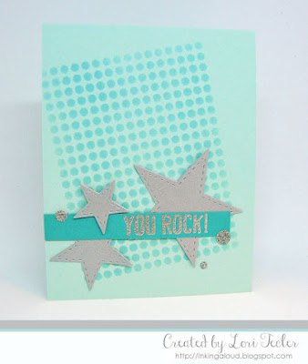 You Rock! card-designed by Lori Tecler/Inking Aloud-stamps and dies from Lil' Inker Designs