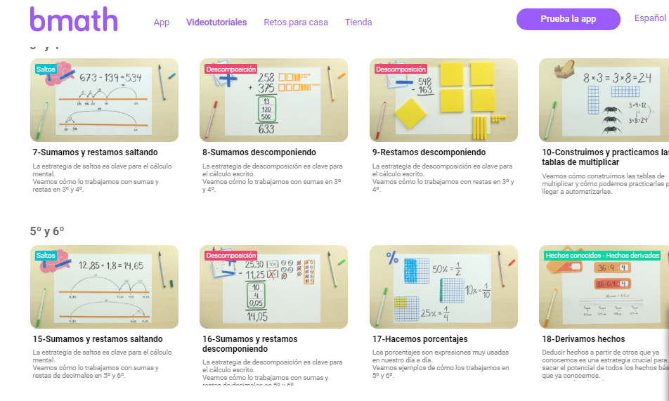 VIDEOTUTORIALES DE MATEMÁTICAS