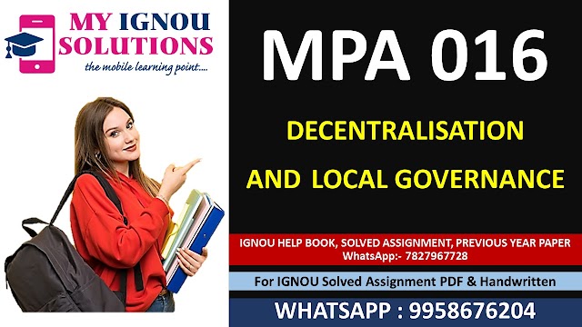 MPA 016 Solved Assignment 2023-24
