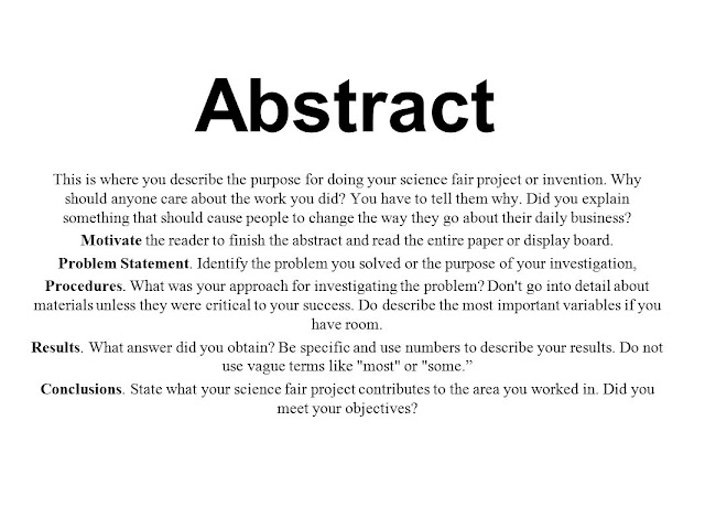 how to write an abstract example