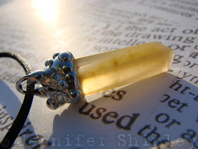 Golden Healer With Actinolite Needles Pendant from http://www.etsy.com/shop/DoodlepunkArt