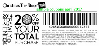 Christmas Tree Shops coupons april 2017