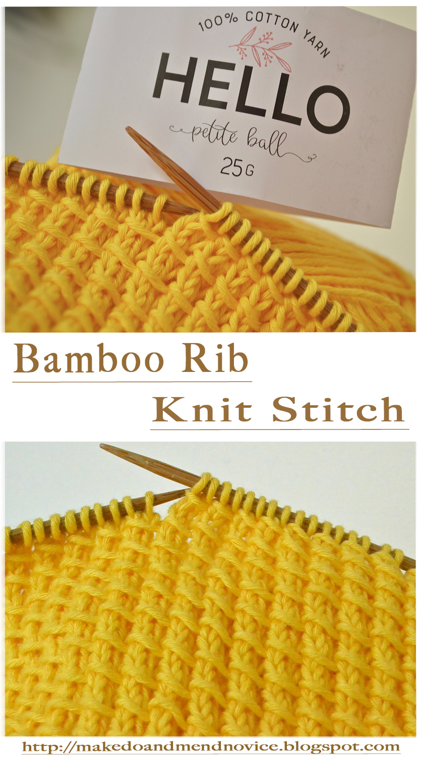 Bamboo Rib Knit Stitch