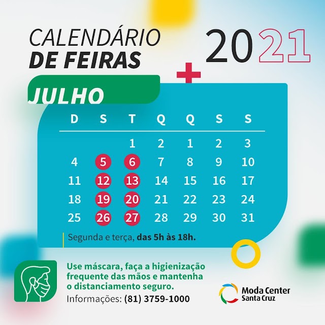 Confira o calendário de feiras no Moda Center para o mês de julho!