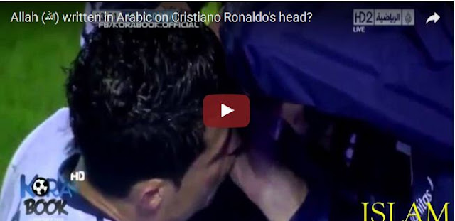 Subhanallah... Terukir Lafadz Allah Dikepala Ronaldo Saat Pertandingan Real Madrid Menghadapi Levante