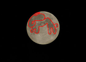 lapin sur la lune