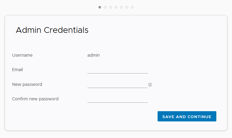 Admin credentials