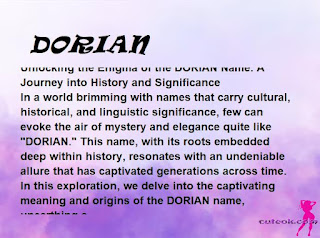 meaning of the name DORIAN