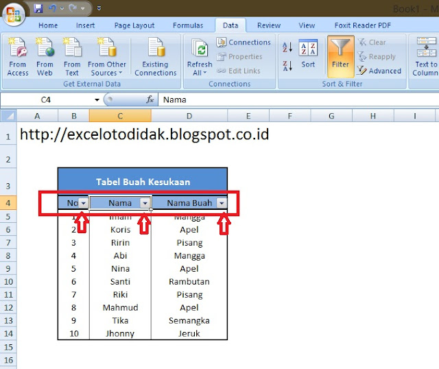 Cara Mudah Memfilter Data Yang Banyak Di Excel 