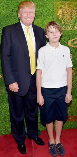 Foto de Donald Trump con su último hijo Barron