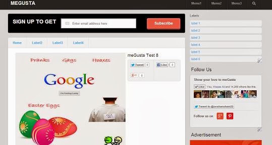 MeGusta - 9Gag Clone Blogger Template