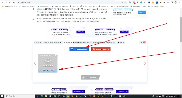 Uploading Files in jpg2pdf