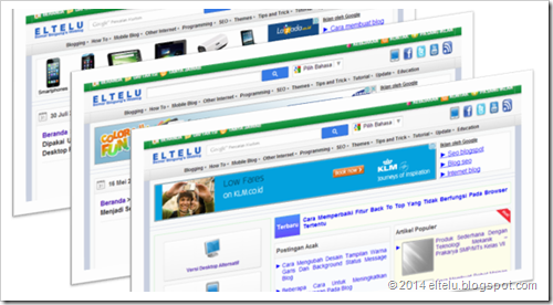 Screenshot Tampilan Laman Eltelu Blog
