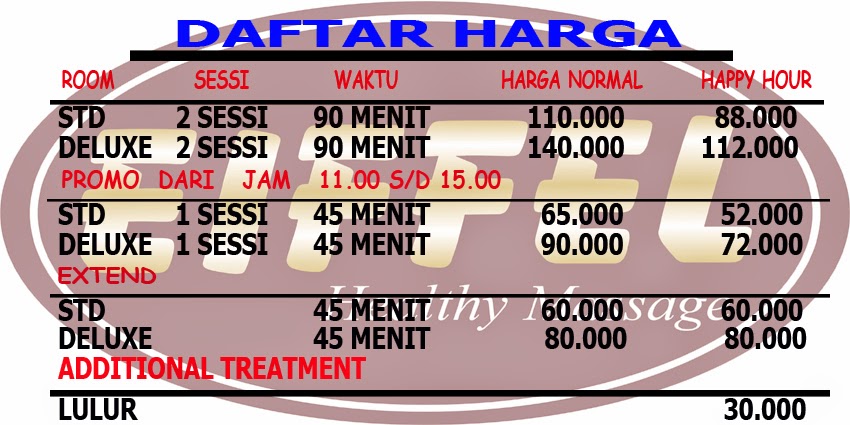 Harga & Jam Buka  Eiffel Massage Alam Sutera