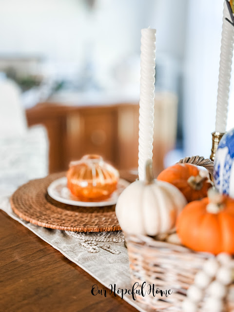 orange munchkin pumpkin and white baby boo pumpkins