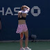 US Open officials accused of sexism for punishing French star Alize Cornet who took her shirt off in 90-degree heat because she put it on the wrong way (5 Pics)