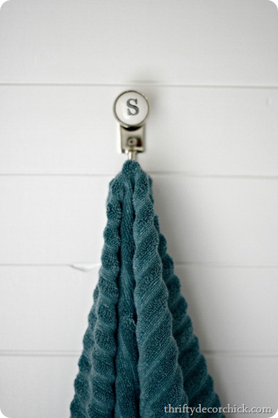 letter towel hook 