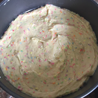 Vanilla funfetti cake batter