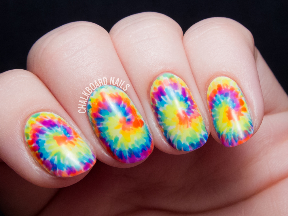 prettyhands sweetfeet tie dye nail art tutorial