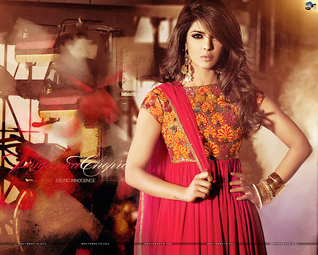 Priyanka Chopra Hot and sexy in red dress hd wallpapers