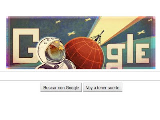 DOODLE GOOGLE POR LOS 50 AÑOS DEL PRIMER HOMBRE EN EL ESPACIO