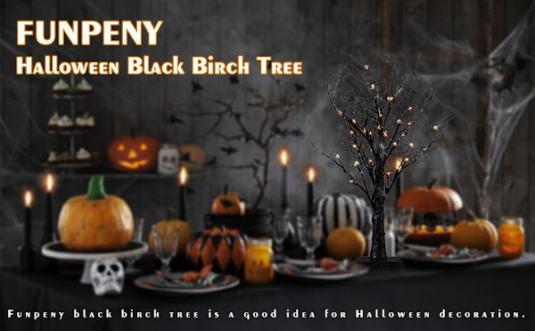 black birch tree perfect for Halloween decor