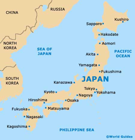 Map of Osaka City on Japan