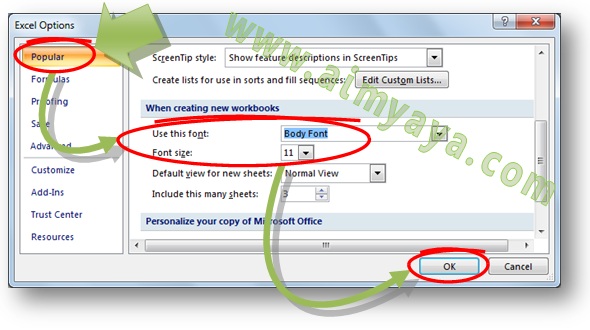  Saat menciptakan sebuah dokumen gres atau sheet gres di Microsoft Excel Ahli Matematika Cara Mengganti Font Default Worksheet di Microsoft Excel