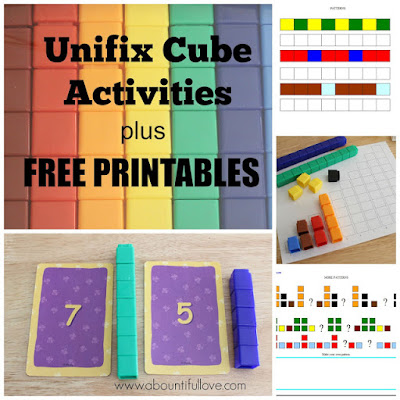 http://www.abountifullove.com/2015/10/unifix-cubes-activities-plus-free.html