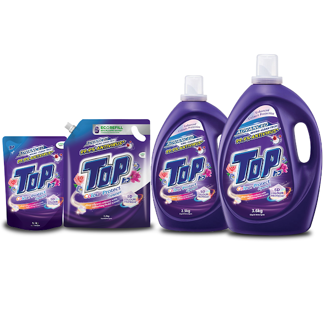 TOP Perkenal Detergen Premium dengan Teknologi 5D Colour ProTech