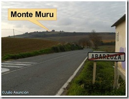 Vista del Monte Muru desde la salida de Abárzuza