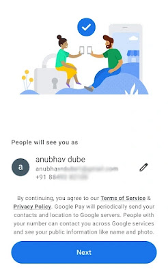 google pay select google account