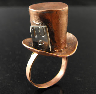 mad hatter day mad hatter ring copper jewelry