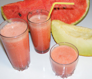 Smoothie de pepene rosu si galben reteta fresh retete suc bautura nectar shake natural bun imunitate sanatate nutritie alimentatie,