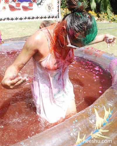 Holi celebration Hot TV actress