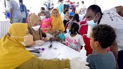 100 anak pengungsi Rohingya di suntik Vaksin Covid-19 